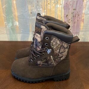 RedHead Waterproof Hunting  Fishing Camo  Boots Youth 1M Lace Up NWT